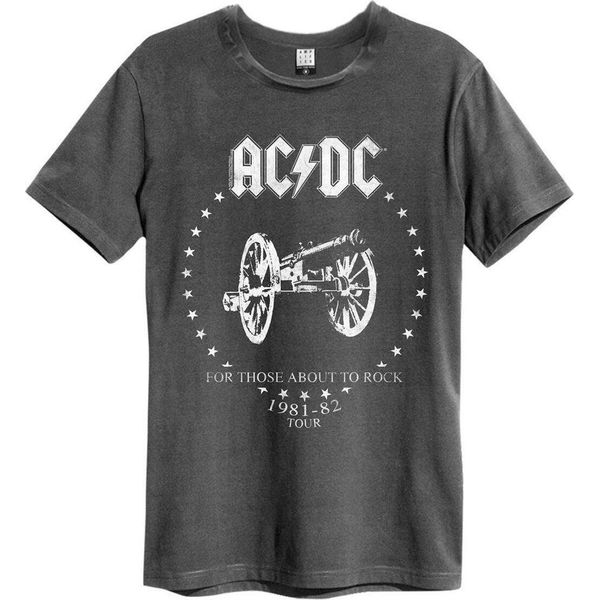 Amplified - Maglietta "For Those About To Rock"" Per Uomo/Donna Unisex GD1379 (Xl) (Charcoal)"-image