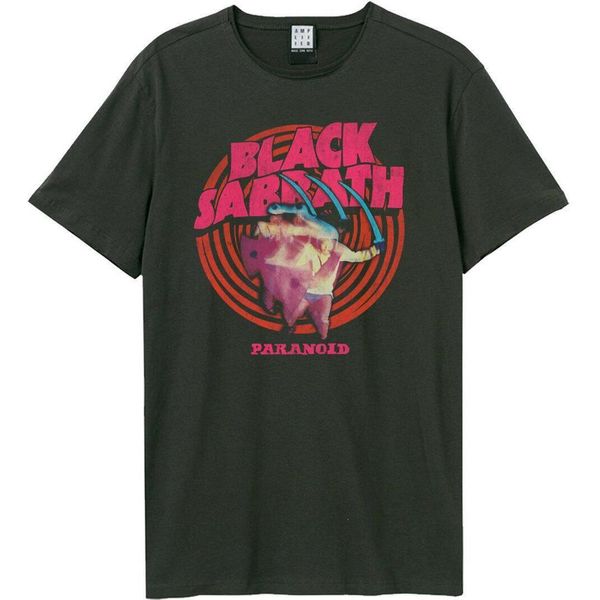 Amplified - Maglietta "Paranoid"" Per Uomo/Donna Unisex GD1428 (M) (Charcoal)"-image