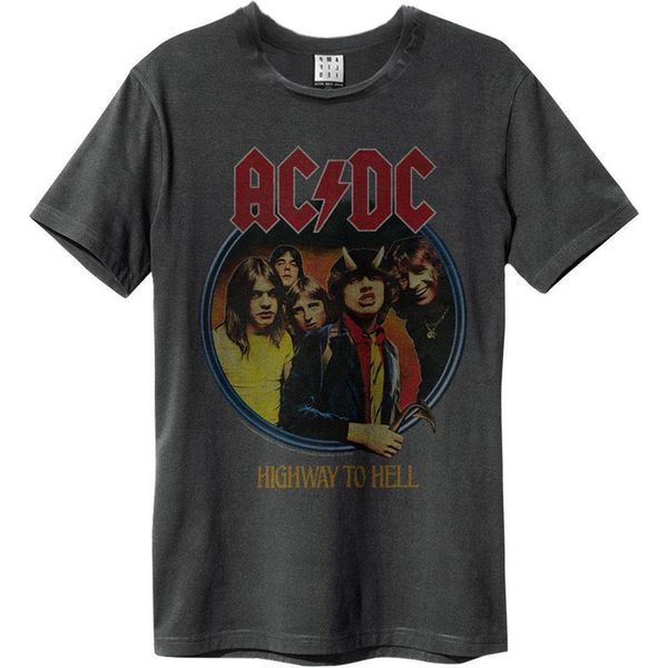 Amplified - Maglietta "Highway To Hell"" Da Uomo/Donna Unisex GD1400 (S) (Charcoal)"-image
