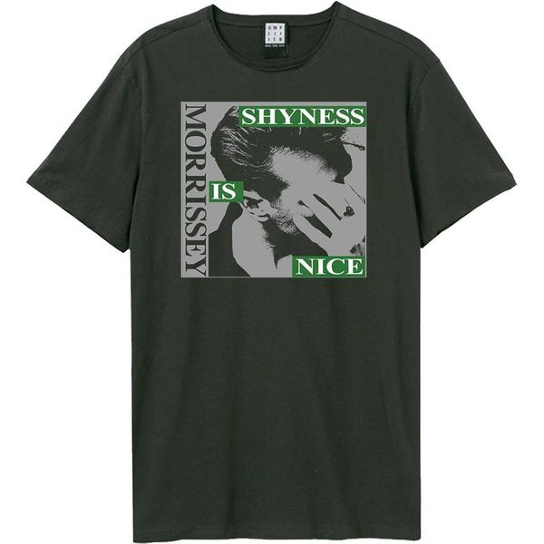 Amplified - Maglietta "Shyness Is Nice"" Da Uomo GD1242 (Xs) (Charcoal)"-image