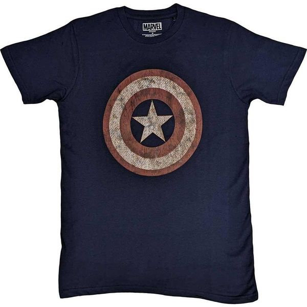 Capitan America - Maglietta Ricamata Per Uomo/Donna Unisex RO10204 (Xxl) (Blu Navy)-image