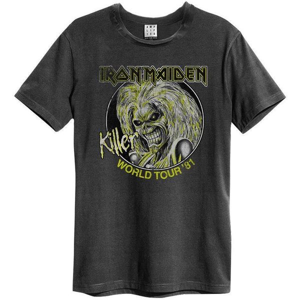 Amplified - Maglietta "Killer World Tour '81"" Per Uomo/Donna Unisex GD1487 (3XL) (Charcoal)"-image