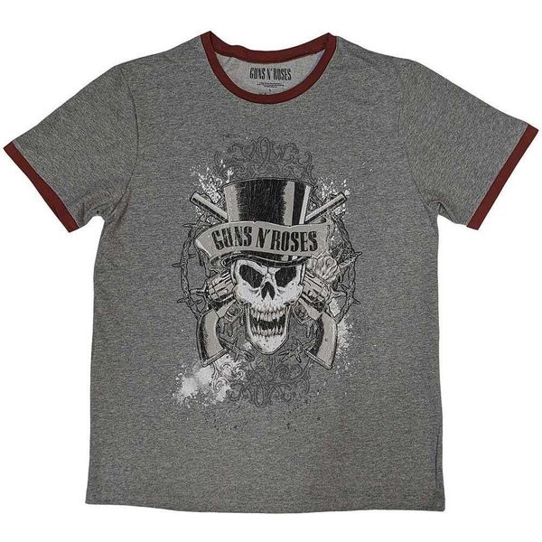 Guns N Roses - Maglietta "Faded Skull"" Per Uomo/Donna Unisex RO10246 (Xxl) (Grigio)"-image