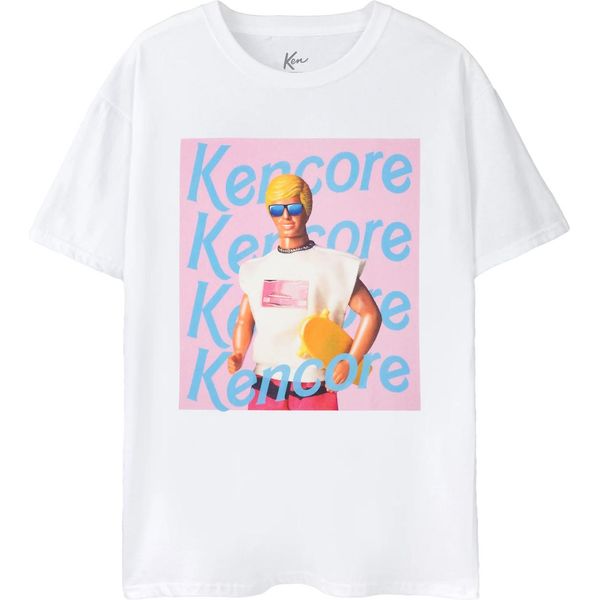 Barbie - Maglietta "Kencore"" Da Uomo A Maniche Corte NS7792 (Xl) (Bianco)"-image