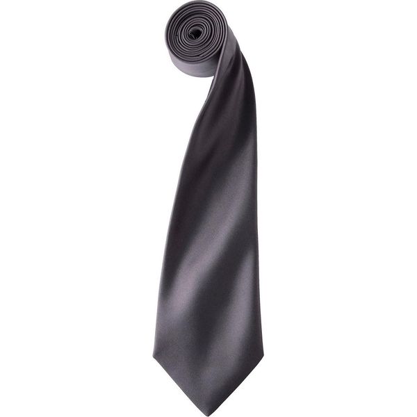 Premier - Cravatta "Colours"" Per Uomo/Donna Unisex PC6853 (Taglia Unica) (Grigio Scuro)"-image