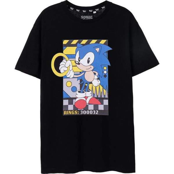 Sonic The Hedgehog - Maglietta "Classic"" Da Uomo NS7771 (S) (Nero)"-image