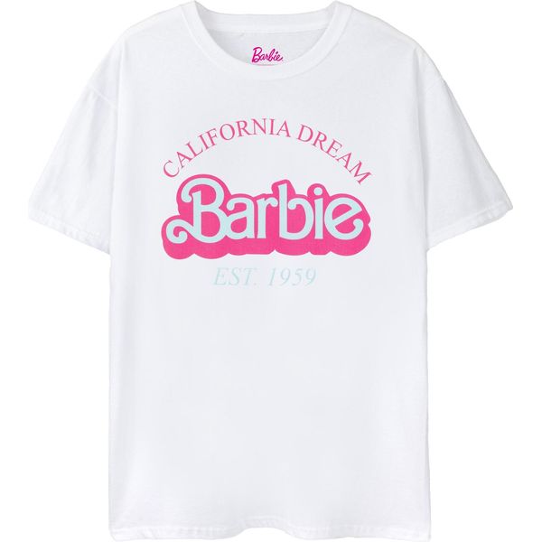 Barbie - Maglietta "California Dream"" Da Donna NS7738 (M) (Bianco)"-image