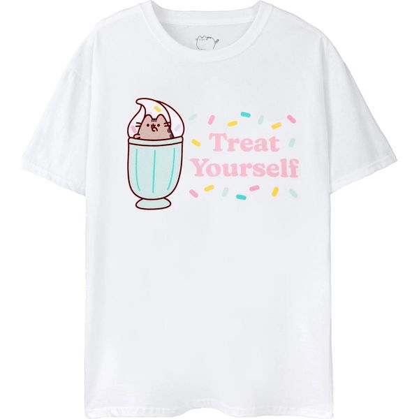 Pusheen - Maglietta "Treat Yourself"" Da Donna NS7795 (Xxl) (Bianco)"-image