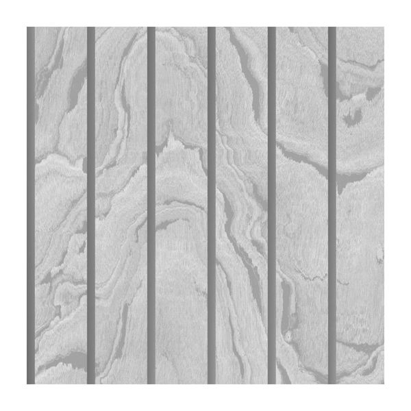 Muriva - Carta Da Parati Effetto Legno AG2248 (10 M X 53 Cm) (Argento)-image
