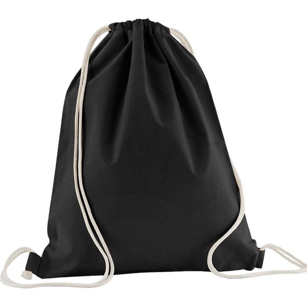 Westford Mill - Borsa Da Ginnastica In Cotonelogico PC6825 (Taglia Unica) (Nero)-image