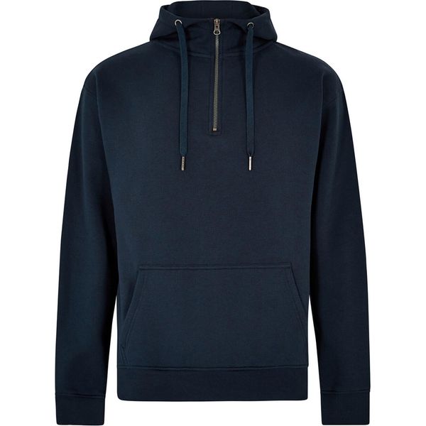 Kustom Kit - Felpa Con Cappuccio A Zip Corta Da Uomo RW9826 (S) (Blu Navy)-image