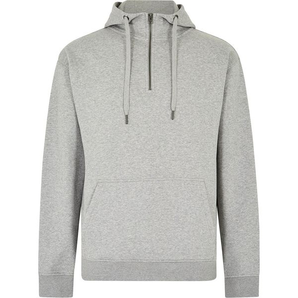 Kustom Kit - Felpa Con Cappuccio A Zip Corta Da Uomo RW9826 (Xl) (Grigio Screziato)-image