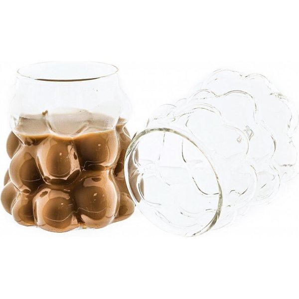 8 Pezzi. Set Di Bicchieri Mulex Cappuccino Bicchieri Da Bere 350 Ml Bolla Resistente Al Calore-image