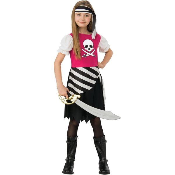 Bristol Novelty - Costume - Ragazze BN5948 (116) (Rosa/Nero/Bianco)-image
