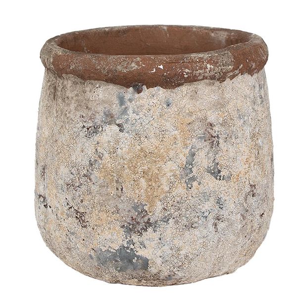 Vaso Da Fiori Clayre & Eef Ø 18X17 Cm Beige Terracotta-image
