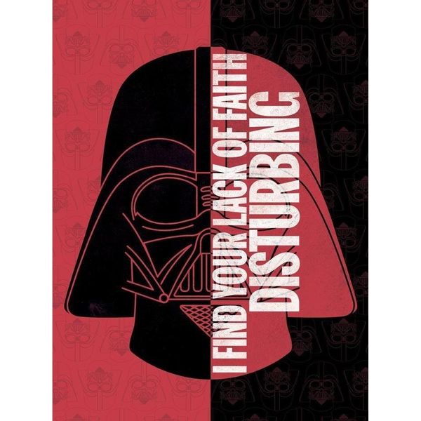 Star Wars - Stampa Su Tela "Mezza Citazione"" PM9728 (80 Cm X 60 Cm) (Rosso/Nero)"-image