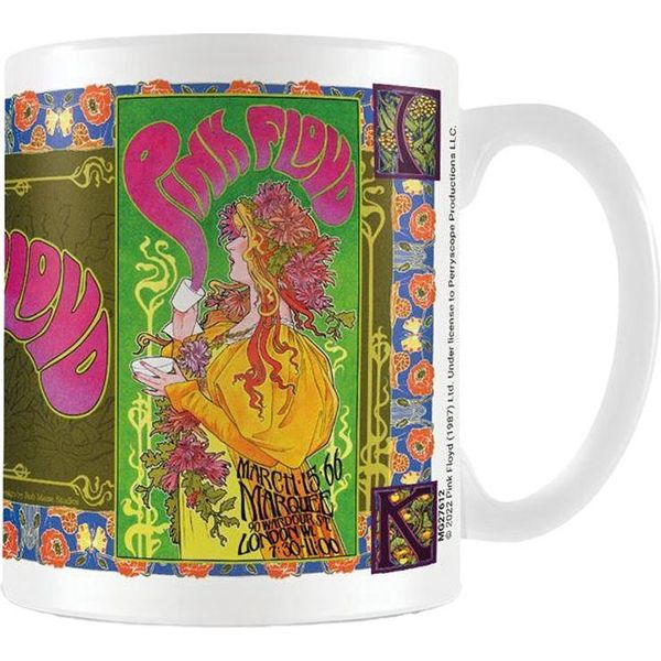 Pink Floyd - Tazza Da Caffè "'66"" PM9424 (Taglia Unica) (Rosa/Verde/Giallo)"-image