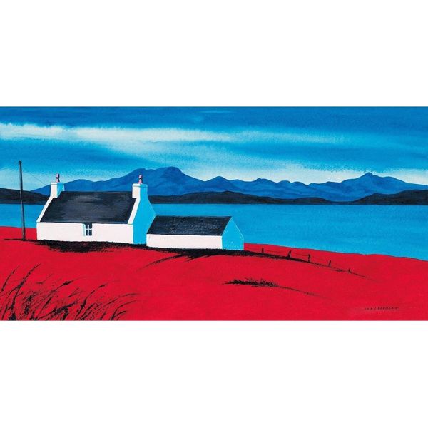 Anthony Barber - Leinwanddruck "Over The Sea To Skye I"" PM9045 (30 Cm X 60 Cm) (Blau/Rot)"-image