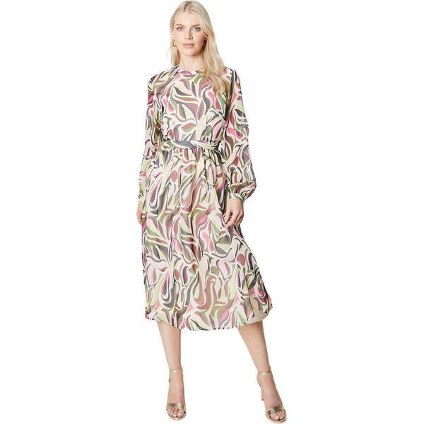 Principles - Vestito Midi A Pieghe Per Donna DH6678 (44 It) (Multicolore)-image