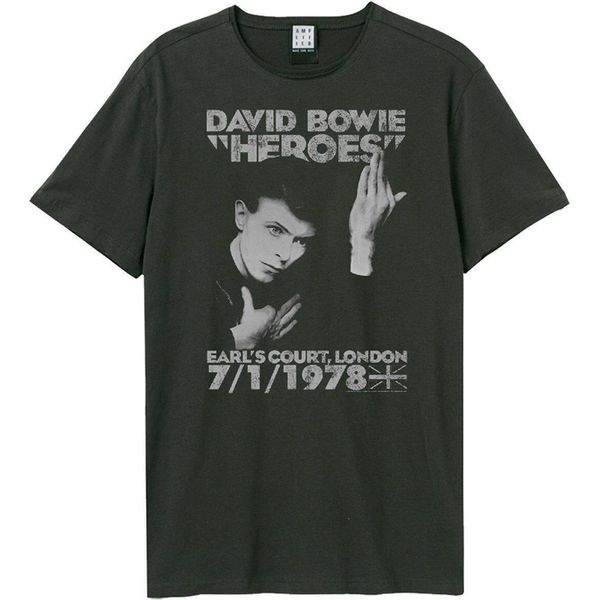 Amplified - Maglietta "Heroes 1978"" Per Uomo/Donna Unisex GD1647 (Xs) (Charcoal)"-image