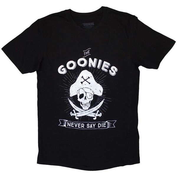 The Goonies - Maglietta "Never Say Die"" Per Uomo/Donna Unisex RO10973 (L) (Nero)"-image