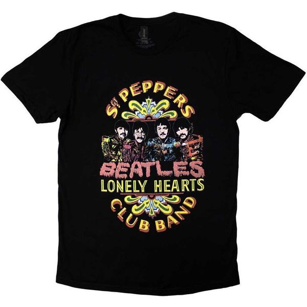The Beatles - Maglietta "Sgt Pepper 2"" Per Uomo/Donna Unisex RO11051 (S) (Nero)"-image