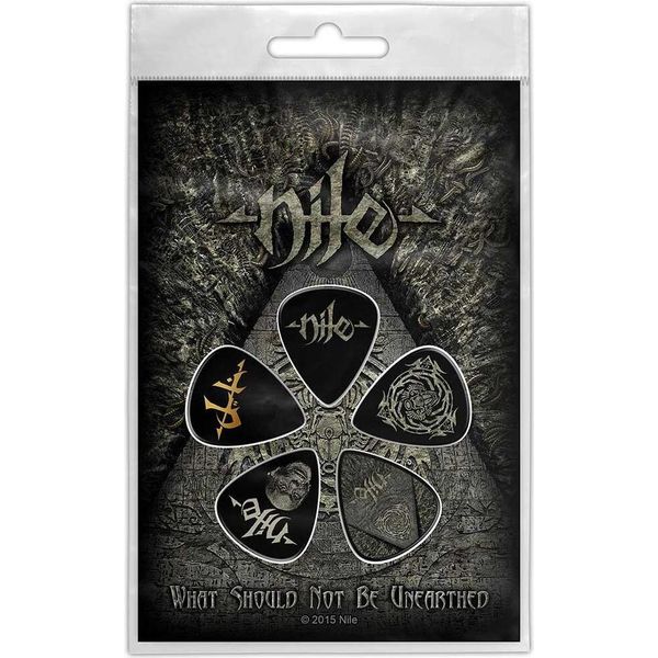 Nilo - Plettro "What Should Not Be Unearthed"" 5-Pack RO10936 (Taglia Unica) (Nero/Grigio)"-image