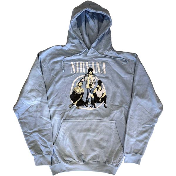 Nirvana - Felpa Con Cappuccio Per Uomo/Donna Unisex RO4801 (M) (Azzurro)-image