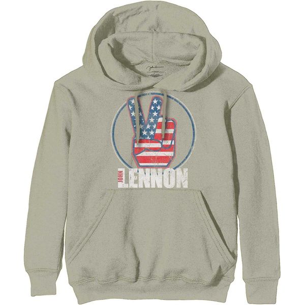 John Lennon - Felpa Con Cappuccio Per Uomo/Donna Unisex RO5582 (L) (Sand)-image