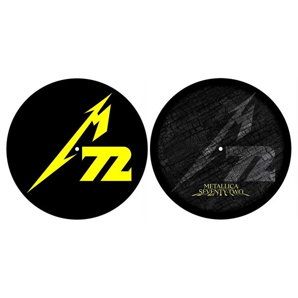 Metallica - Tappetino Per Giradischi "M72"" Set Da 2 Pezzi RO5603 (Taglia Unica) (Nero/Giallo)"-image