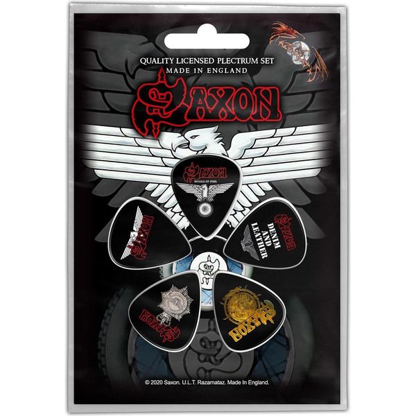Saxon - Plettro "Wheels Of Steel"" 5-Pack RO8850 (Taglia Unica) (Colorato)"-image