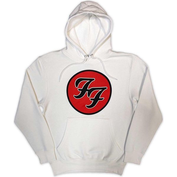 Foo Fighters - Felpa Con Cappuccio "Ff"" Per Uomo/Donna Unisex RO9420 (M) (Bianco)"-image