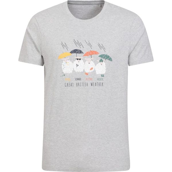 Mountain Warehouse - Maglietta "Great British Weather"" Da Uomo MW2785 (Xs) (Grigio)"-image