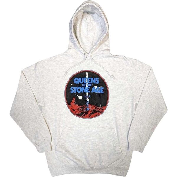 Queens Of The Stone Age - Felpa Con Cappuccio "Branca Sword"" Per Uomo/Donna Unisex RO9832 (L) (Grigio)"-image