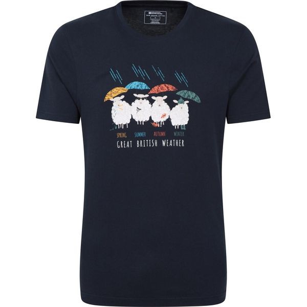 Mountain Warehouse - Maglietta "Great British Weather"" Per Bambini MW2785 (3XL) (Marineblau)"-image