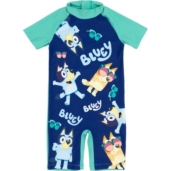 Bluey - Costume Da Bagno Per Ragazzi NS7437 (98) (Verde/Blu Navy)-image