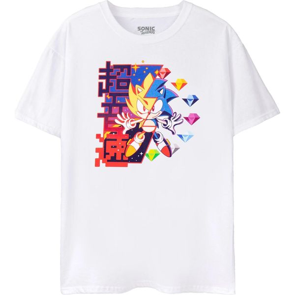 Sonic The Hedgehog - Maglietta Da Uomo NS8410 (M) (Bianco)-image