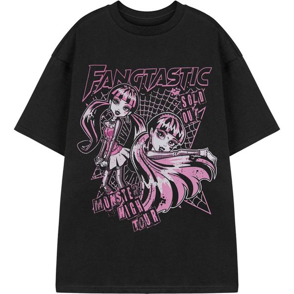 Monster High - Maglietta "Fangtastic"" Da Donna A Maniche Corte NS8340 (L) (Nero)"-image