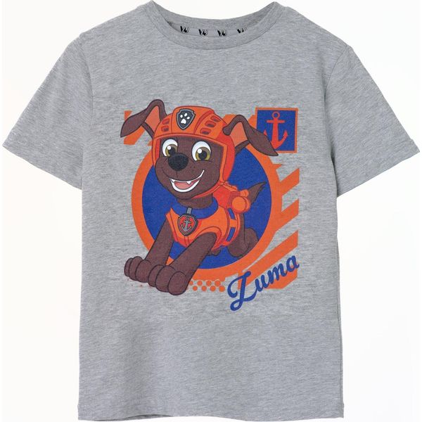 Paw Patrol - Maglietta Da Bambino A Maniche Corte NS8408 (128) (Grigio Screziato)-image