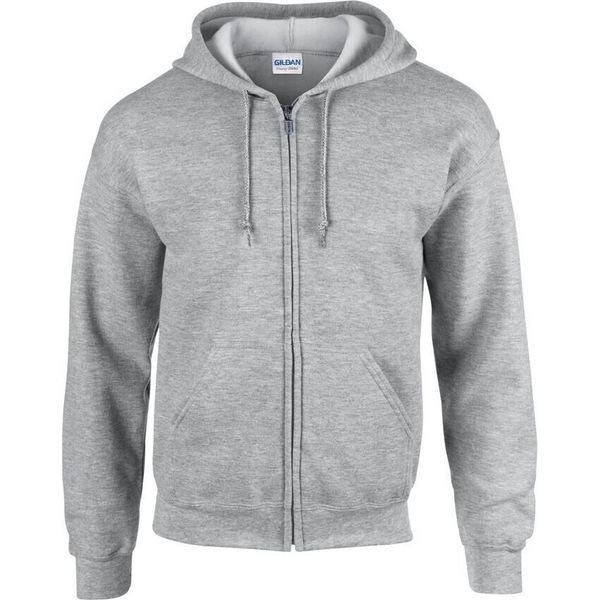 Gildan - Felpa Con Cappuccio A Zip Intera Da Uomo PC6649 (M) (Grigio)-image