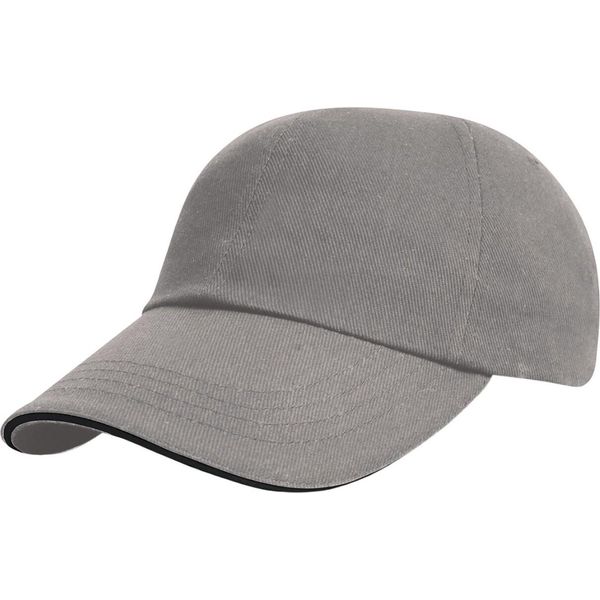 Result Headwear - Cappello Da Baseball Con Visiera A Sandwich RW10216 (Taglia Unica) (Grigio/Nero)-image