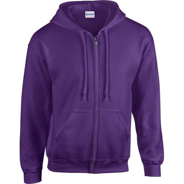 Gildan - Felpa Con Cappuccio A Zip Intera Da Uomo PC6649 (Xxl) (Viola)-image