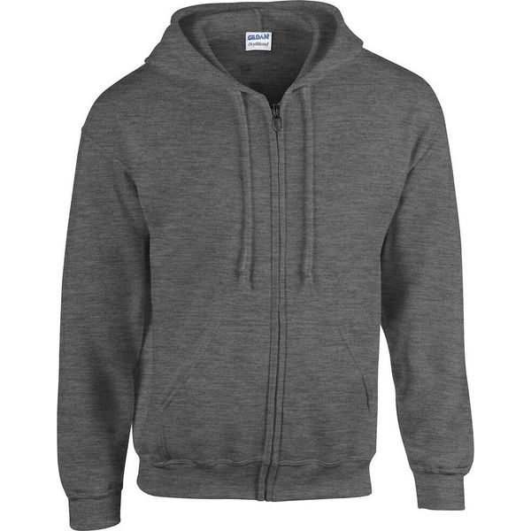 Gildan - Felpa Con Cappuccio E Zip Integrale Da Uomo PC6649 (Xxl) (Grigio Screziato)-image
