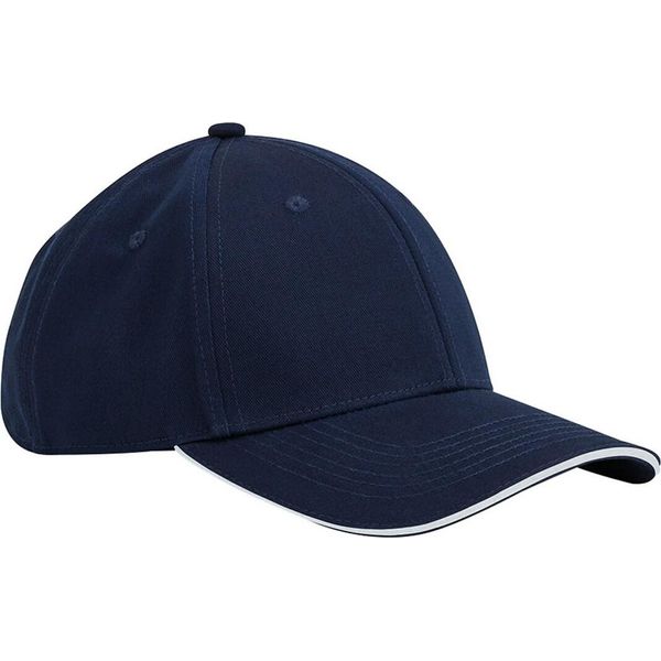 Beechfield - Cappello "Classic"" Con Visiera A Sandwich PC6997 (Taglia Unica) (Blu Scuro/Bianco)"-image