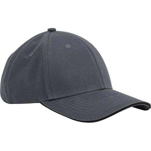 Beechfield - Cappello "Classic"" Con Visiera A Sandwich PC6997 (Taglia Unica) (Grigio Grafite/Nero)"-image