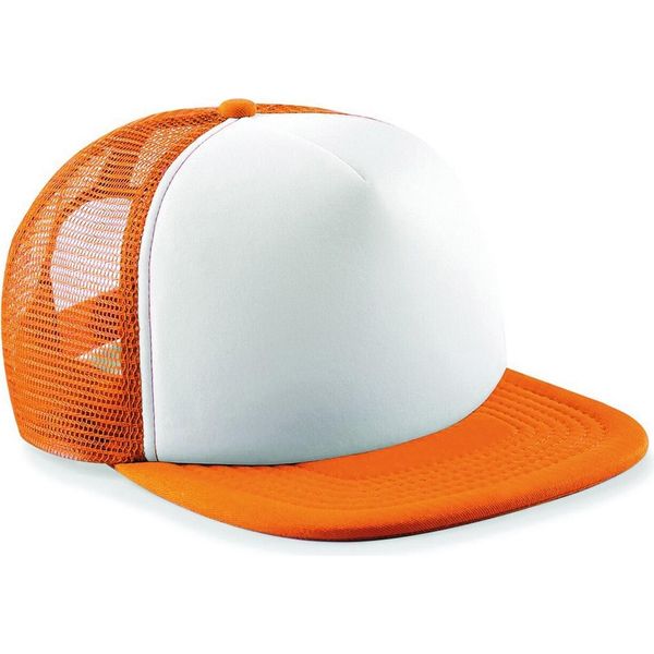 Beechfield - Cappello Trucker Snapback PC7043 (Taglia Unica) (Arancione/Bianco)-image