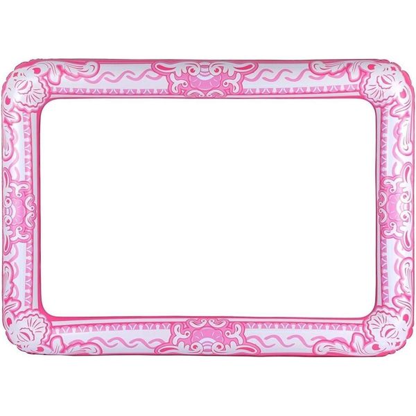 Cornice Per Foto - Oggetti Di Scena Per Photobooth, Gonfiabili Per Feste Di Addio Al Nubilato SG28740 (Taglia Unica) (Rosa/Bianco)-image