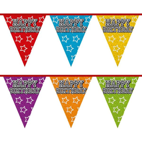 Boland - Pennant - Bandiere, Buon Compleanno - Foil, Plastica, Polipropilene SG28783 (Taglia Unica) (Colorato)-image