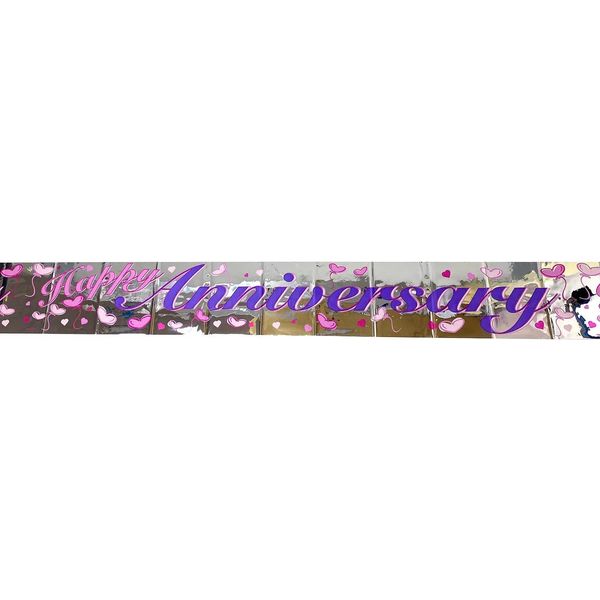 Unique Party - Cuore - Bandiera, Anniversario - Foil SG34159 (Taglia Unica) (Viola/Blu/Rosa)-image
