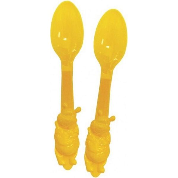 Winnie The Pooh - Cucchiaio Per Feste, Confezione Da 4 Pezzi In Plastica SG33715 (Taglia Unica) (Giallo)-image